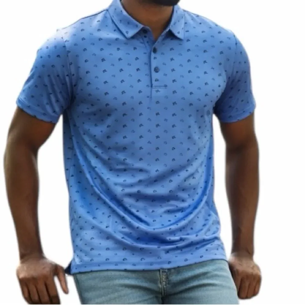 NWT RLX Ralph Lauren Men’s Polo Shirt with Dolphin Pattern S